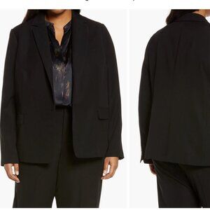 Vince Women's Black Crepe Blazer Size 18